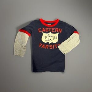 3T Osh Kosh B'Gosh Boy's Long Sleeved Cotton Varsity Tee